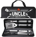 Uncle Gifts from Nephew Stainless Steel Grill Set - Complete BBQ Kit
