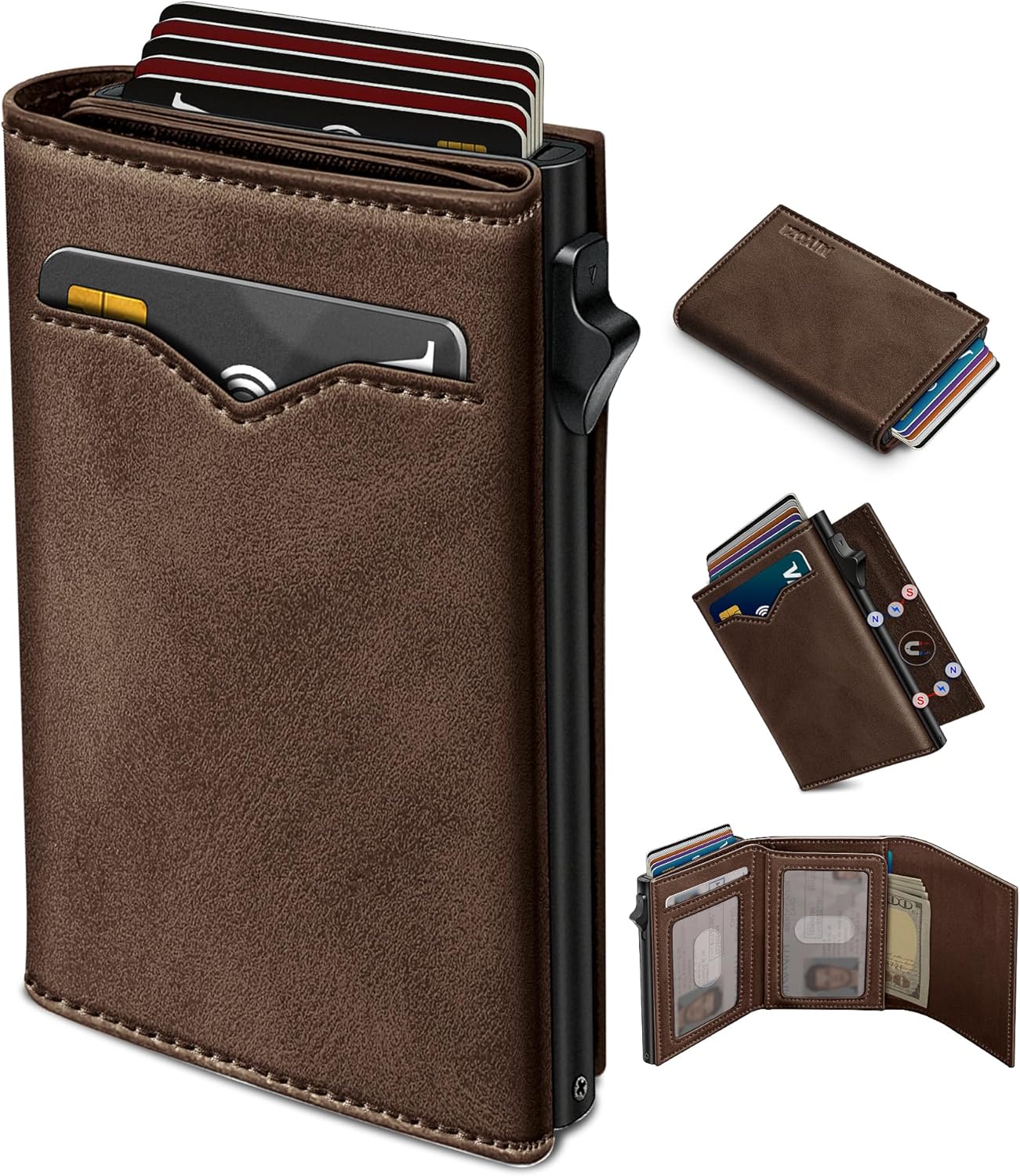 Smart Slim Wallet for Men with RFID Blocking and Gift Box