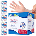 CARE PLUS Vinyl Gloves Clear Large Size 1000 Count - Heavy Duty