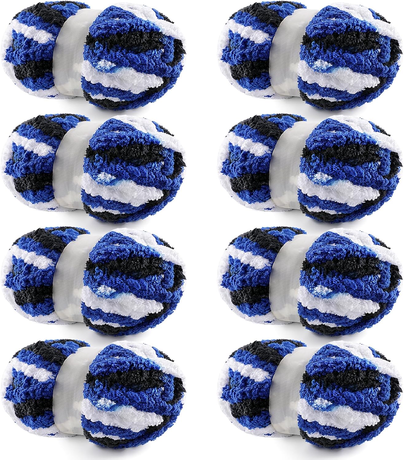 8 Pack Chunky Yarn for Hand Knitting - Jumbo Chenille Yarn
