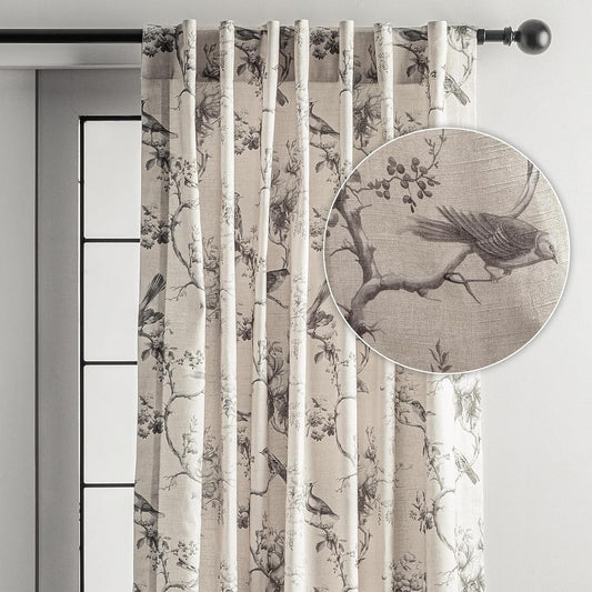 Elegant 100% Cotton Curtains for Living Room and Bedroom Use