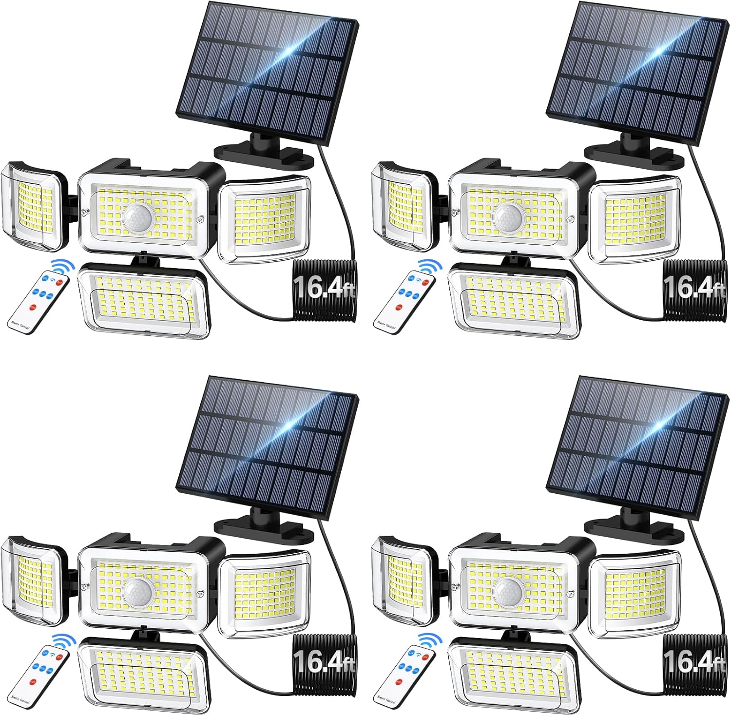 CLAONER Solar Outdoor Lights with Motion Sensor and Remote Control