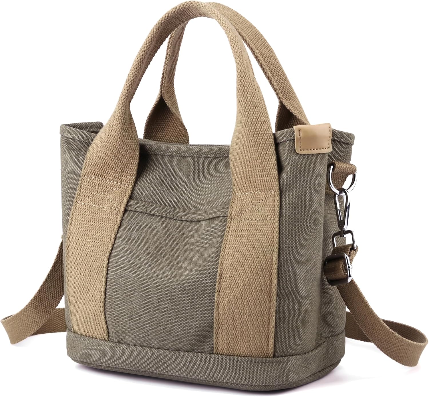 Small Tote Bag with Zipper for Women - Versatile Canvas Design