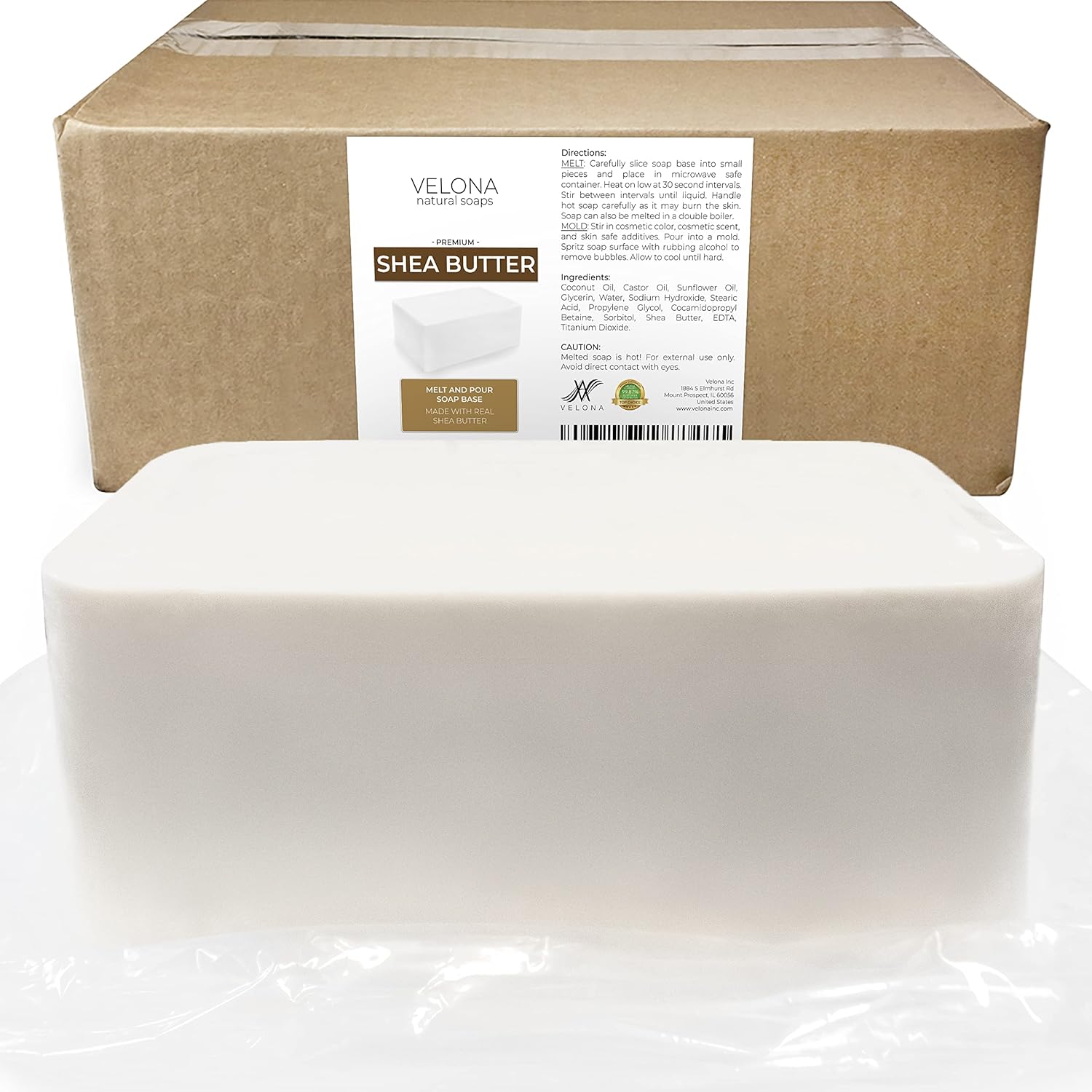 Shea Butter Melt and Pour Soap Base - 25 LB Natural Bulk
