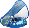 Mambobaby Self-Inflating Baby Swim Float with Canopy - Compact Travel