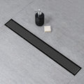 SaniteModar Linear Shower Drain 28 in Black - Flat & Tile Insert