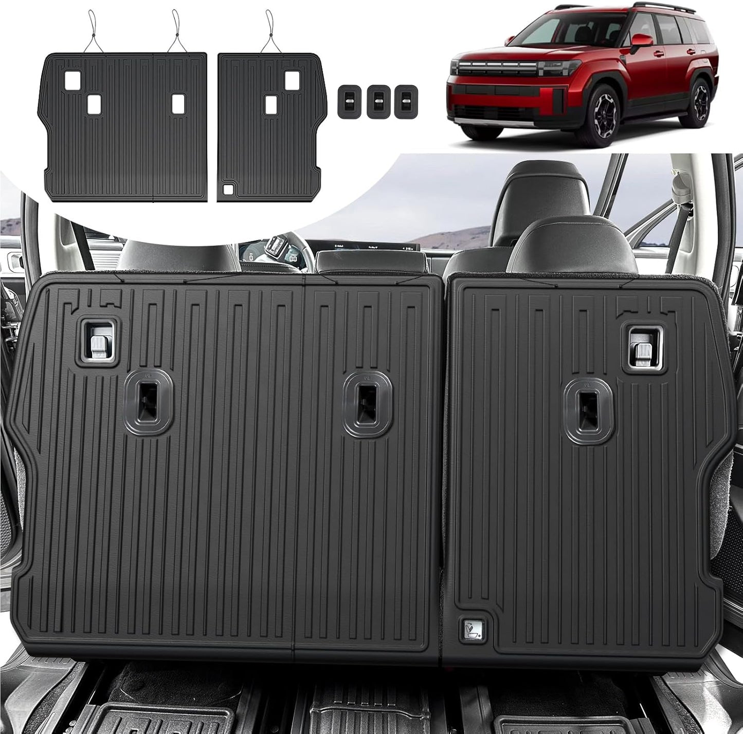 2nd Row Backrest Mat for 2024-2026 Hyundai Santa FE Accessories