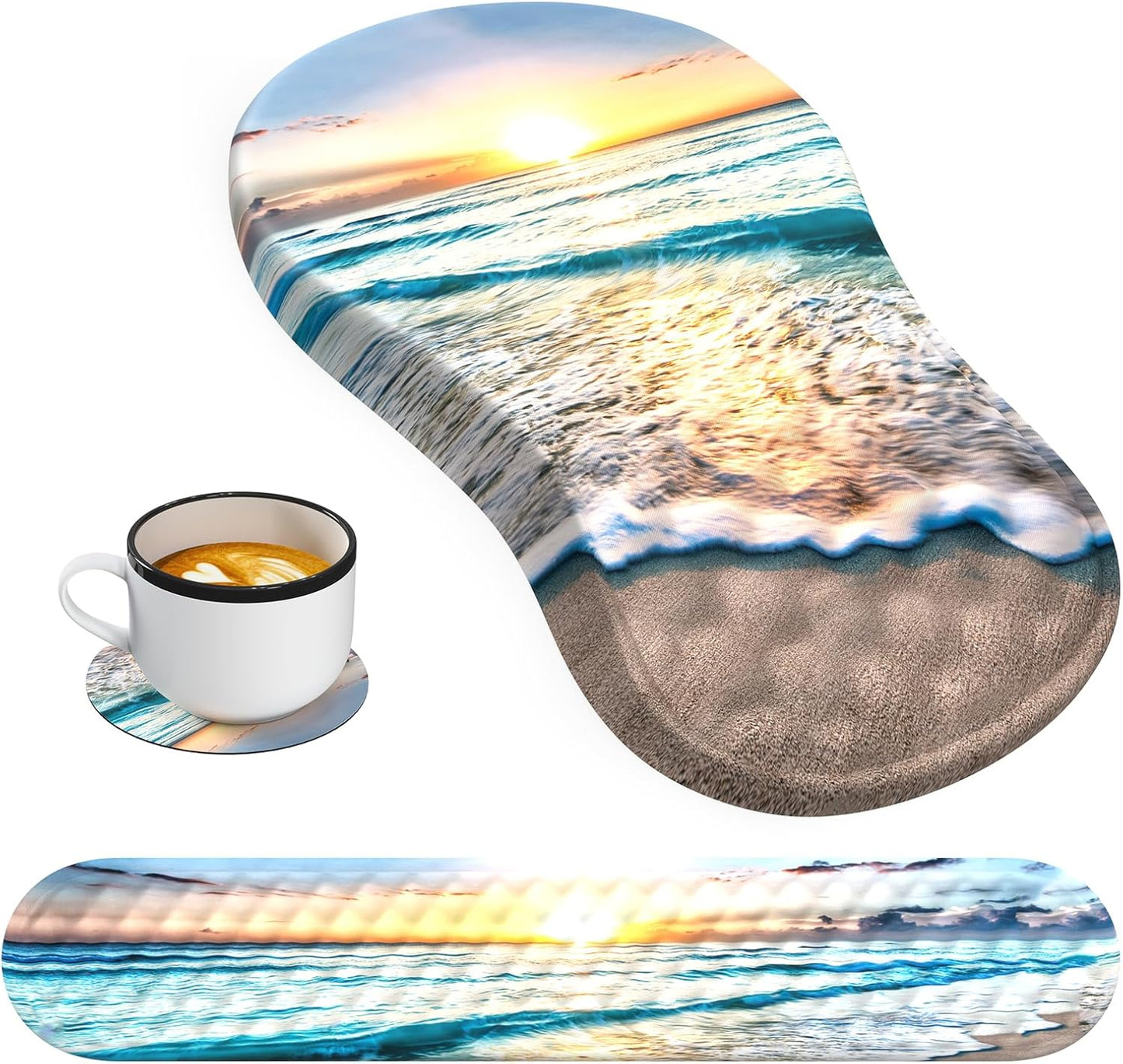 HAOCOO Ergonomic Mouse Pad with Wrist Rest for Comfort