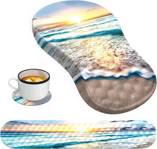 HAOCOO Ergonomic Mouse Pad with Wrist Rest for Comfort