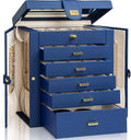 Large Jewelry Box Organizer with Mirror and Lock - Spacious Jewelry