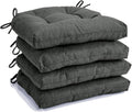 Chair Cushions for Dining Chairs Set of 4 Dark Gray - 17in x 16in