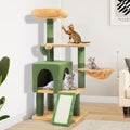 Cactus Cat Tree Tower 44.5in Tall - Plush Climbing Tree with Brush