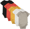 HonestBaby 5-pack Short Sleeve Bodysuits One-piece - Soft Organic is