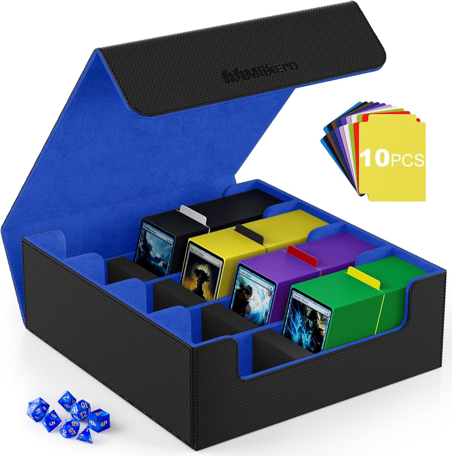 Mlikero Card Deck Case for 2400+ Trading Cards with Dividers