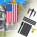 10FT Garden Flag Pole Stand for 3x5 ft & 28x40 in Flags - Heavy Duty