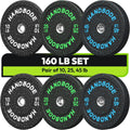 2-Inch Bumper Plates Set 45/100/160/190/260/300lb - Colored Crumb