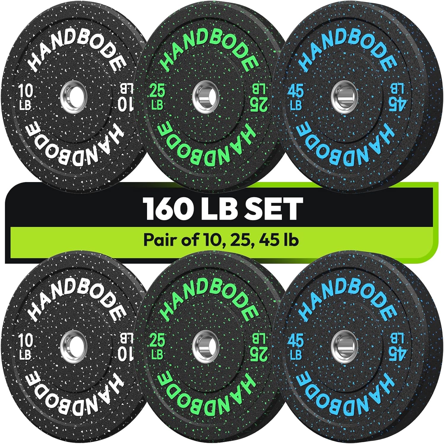 2-Inch Bumper Plates Set for Home Gym - High Bounce Weight Plates
