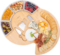 Charcuterie Cheese Board Set - Bamboo Wood with Knives & Bowls