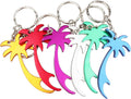 Palm Tree Bottle Opener Keychain - Compact Aluminum Opener