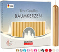 BRUBAKER Tree Candles - Elegant Gold Pack of 100 for Christmas
