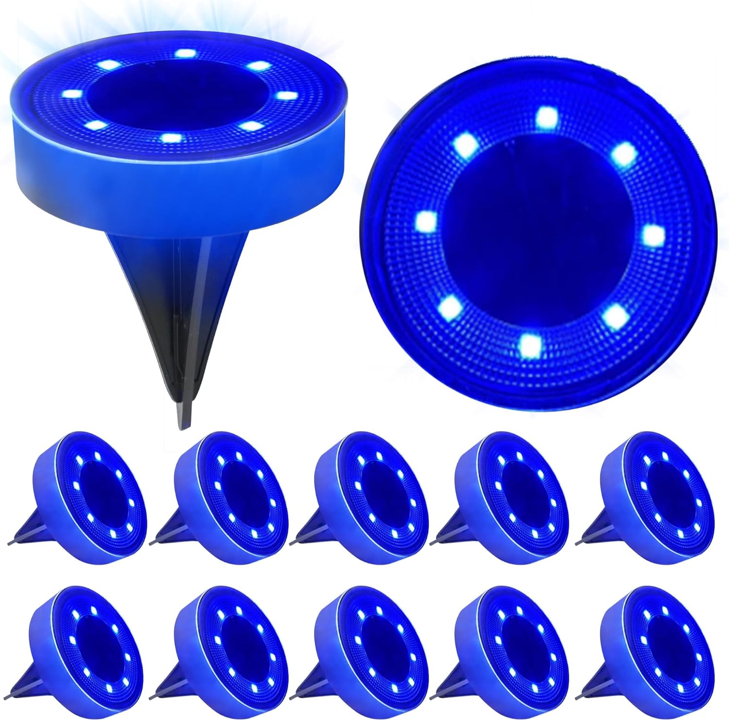 Siatom Solar Ground Lights 12 Pack for Outdoor Pathway Lighting
