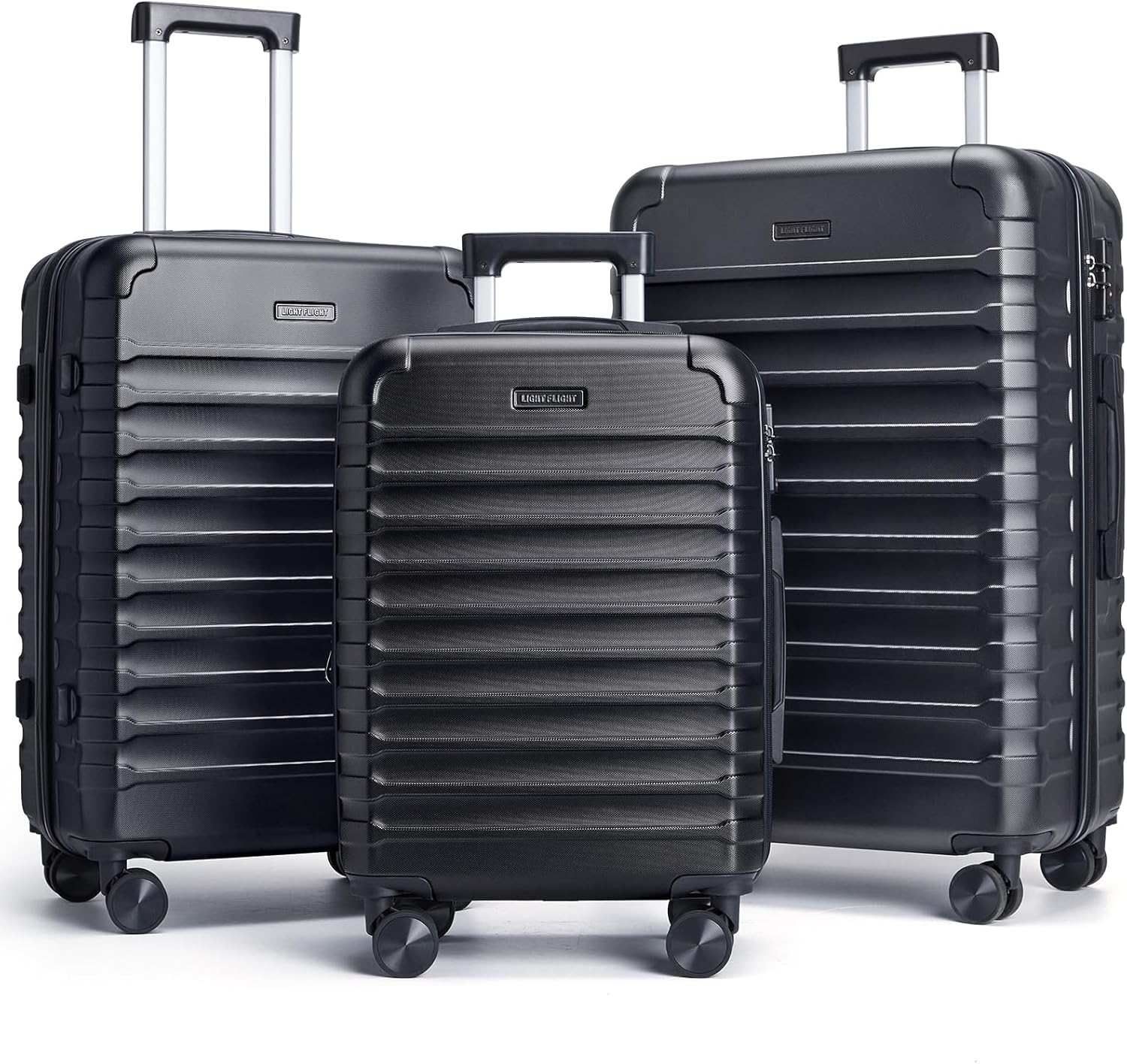 Durable 3 Piece Luggage Set with Spinner Wheels for Travel