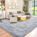 Kelarea Area Rug 6x9 Grey Shag Rug - Soft, Non-Slip Comfort