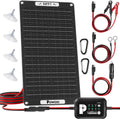 POWOXI 15W Solar Battery Charger - 12V Trickle Maintainer