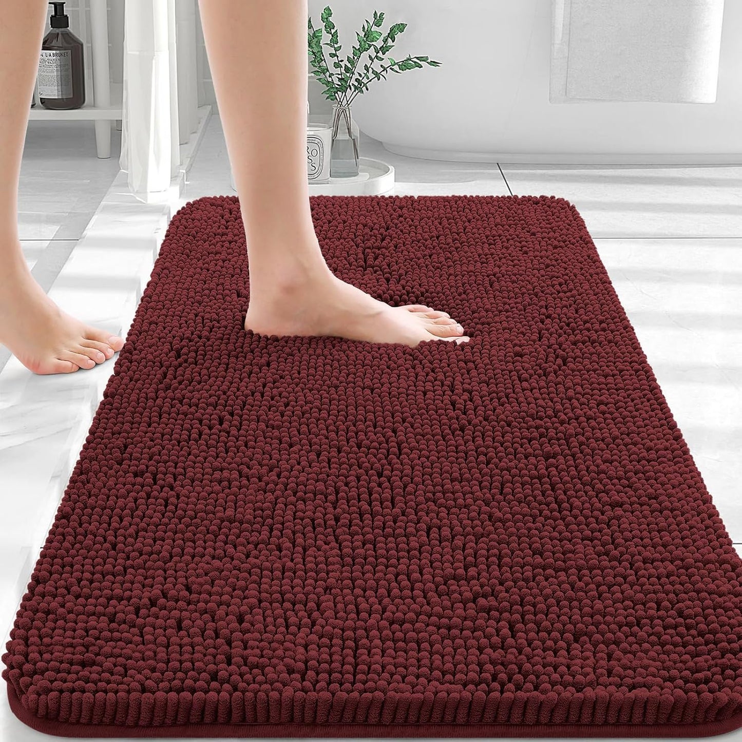 OLANLY Extra Soft Chenille Bath Rugs for Ultimate Comfort