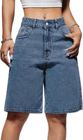 Emmiol Jorts Baggy Jeans Mid-Low Waisted Denim Shorts - Relaxed Fit 5