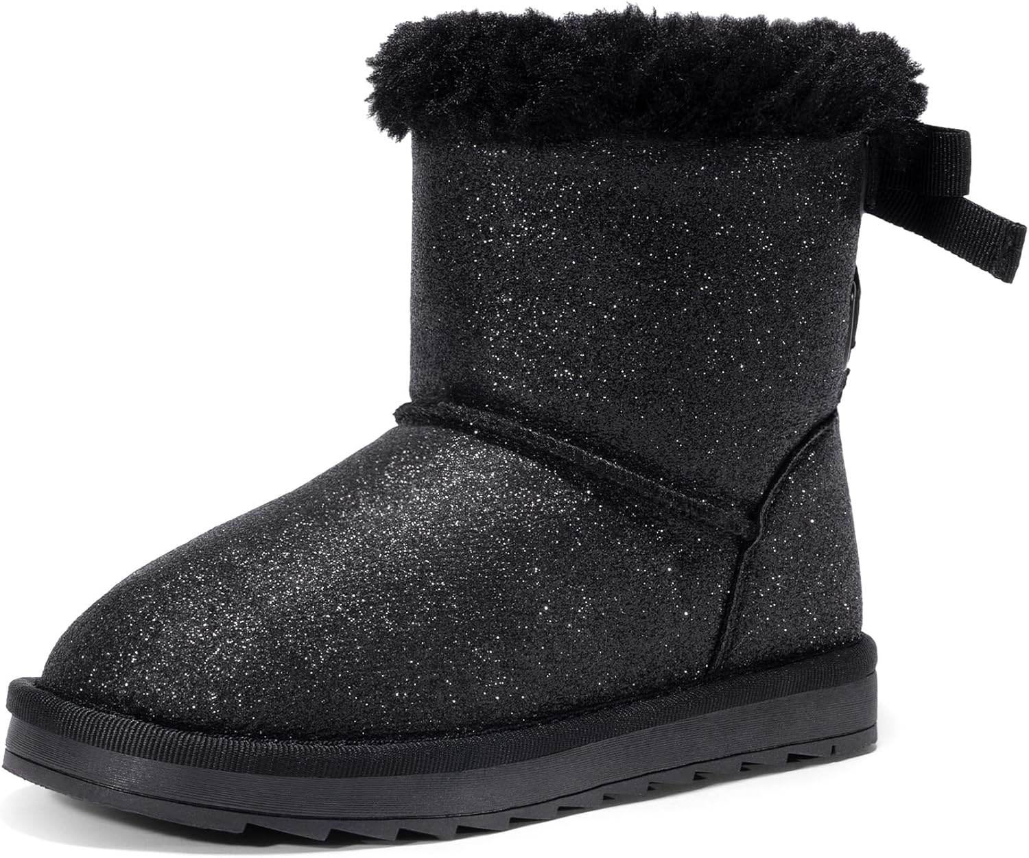 DREAM PAIRS Girls Boots for Winter: Fuzzy Chic Snow Ankle Boots