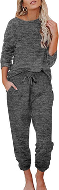 Ekouaer Women's Soft Pajama Set with Long Sleeves for Comfort