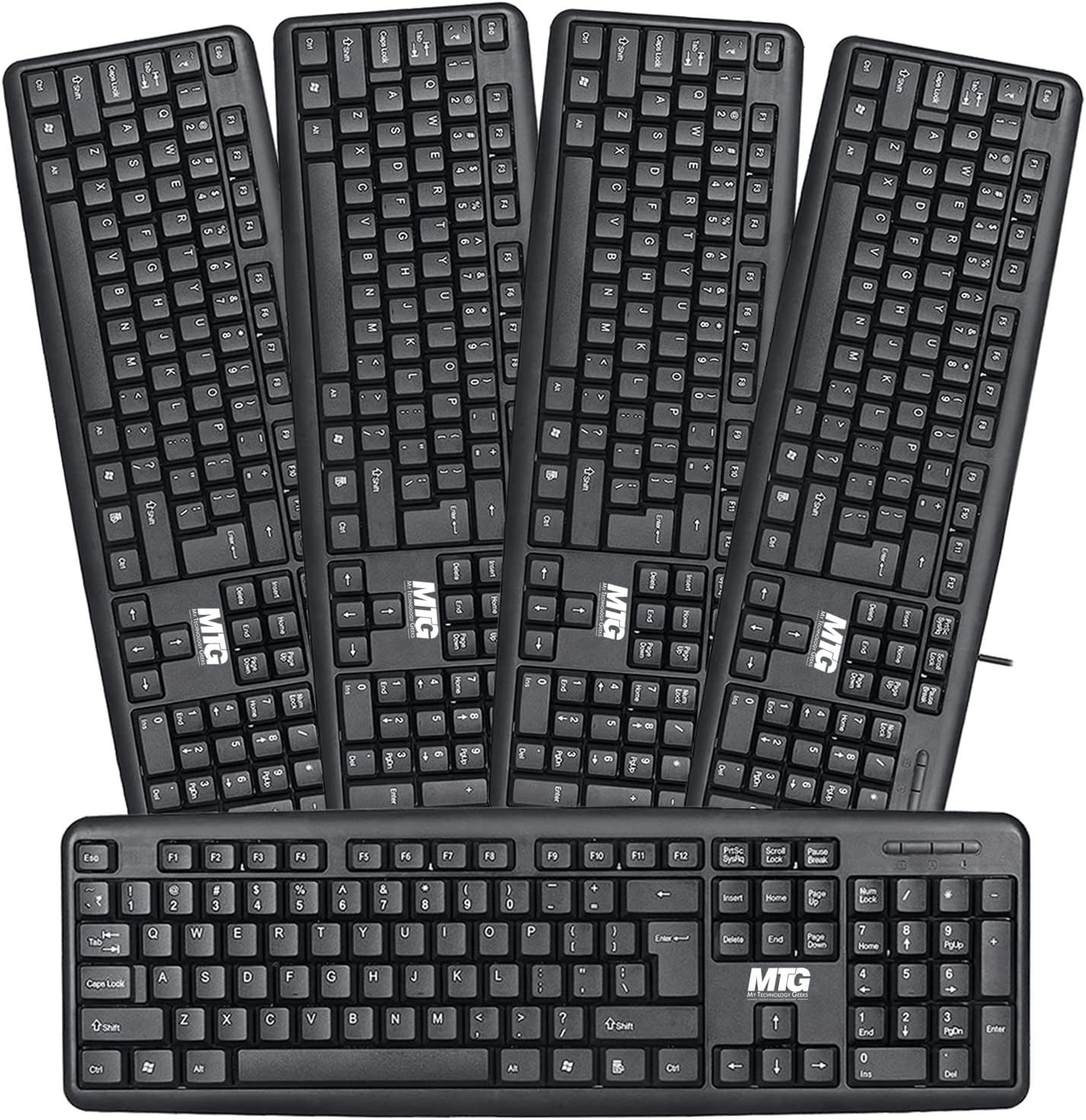 MTG Wired Computer Keyboard with 5ft USB-A Cable for PCs