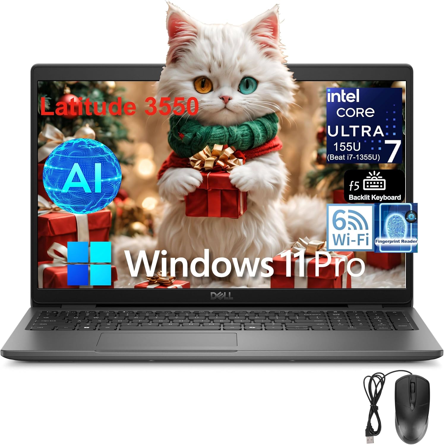 Dell Latitude 3550 15 Laptop with Intel Ultra 7 Processor