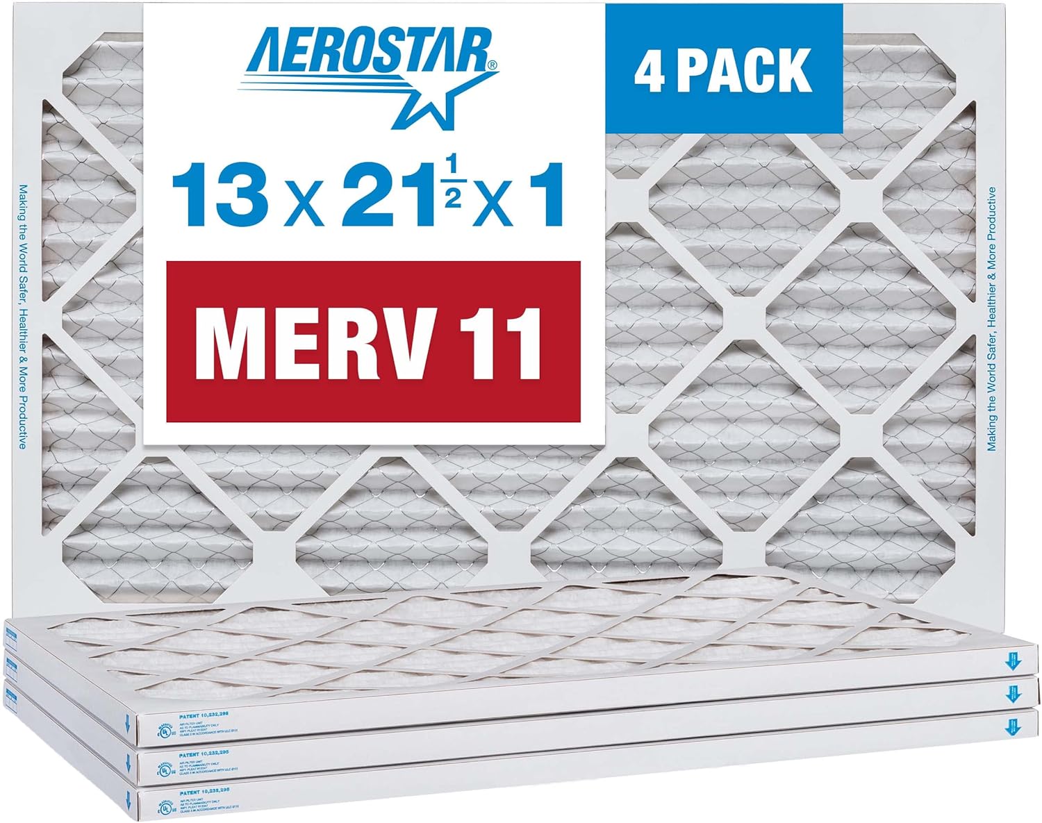 Aerostar 13x21 1/2x1 MERV 11 Air Filter for Clean Air