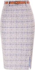 Women's High Waisted Tweed Pencil Skirt for Elegant Style