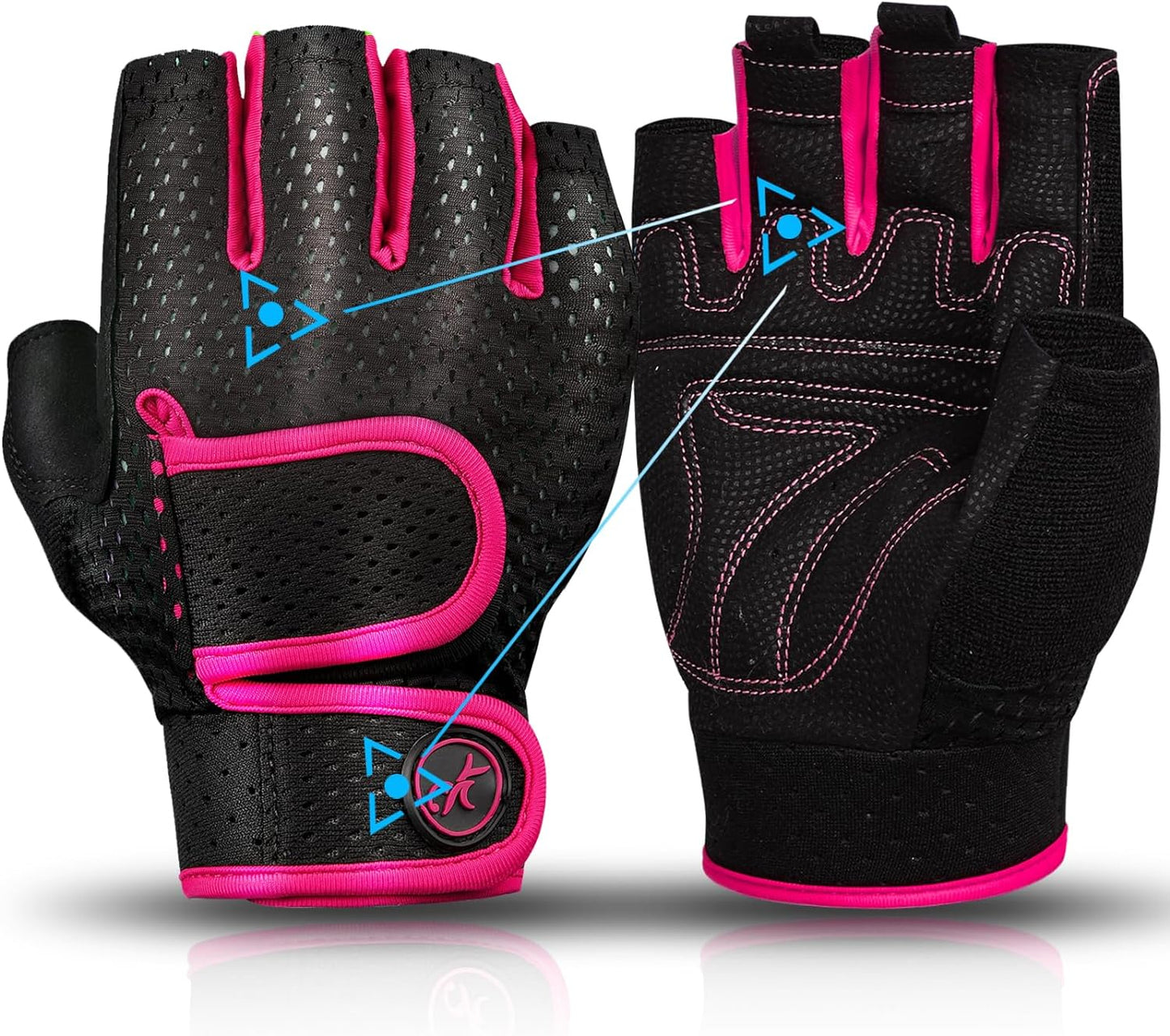MOREOK 3MM Gel Padded Gym Gloves