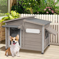 34in Outdoor Dog House with Removable Floor - Weatherproof Shelter