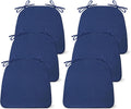 Chair Cushions for Dining Chairs Set of 6 - Comfortable Non Slip Pads