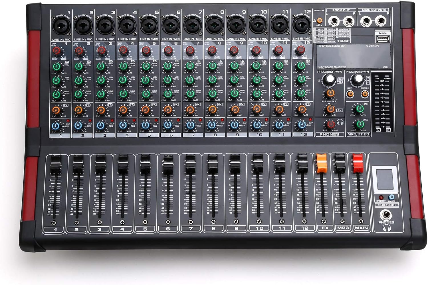 TC-Home 12 Channel Powered Mixer with USB and Bluetooth Features