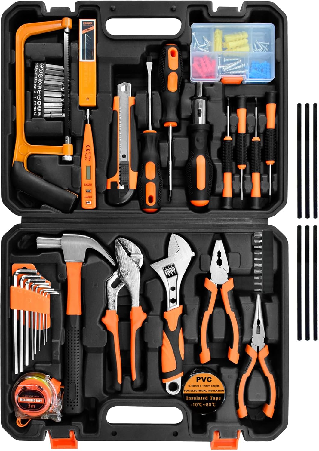 SOLUDE 148-Piece Home Repair Tool Kit for DIY Projects