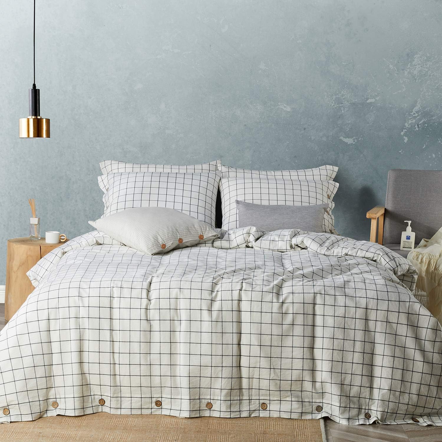 JELLYMONI Cotton Duvet Cover Full Size - Soft Breathable Set