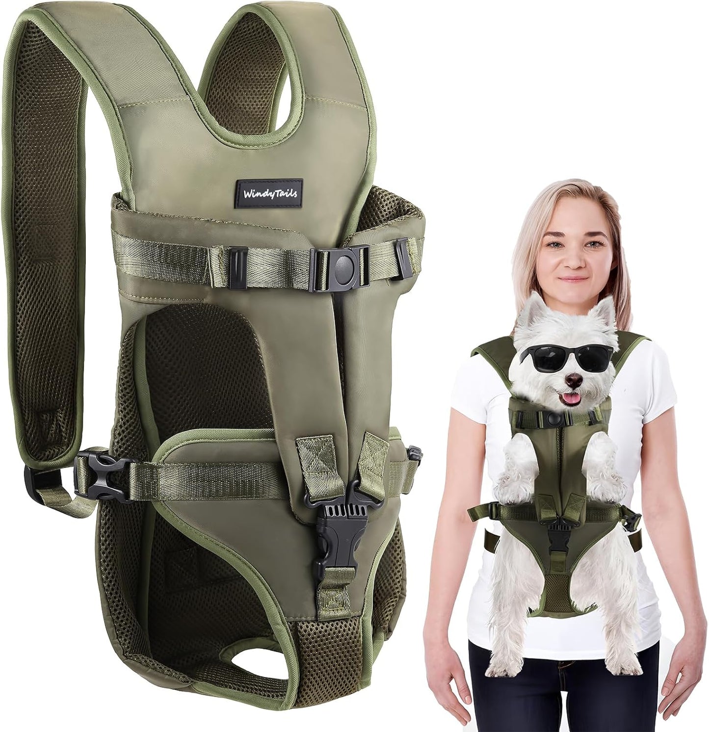 WindyTails Dog Backpack Carrier - Hike with Ease!