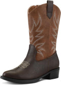 K KomForme Cowboy Boots for Girls and Boys - Comfortable Western Shoes
