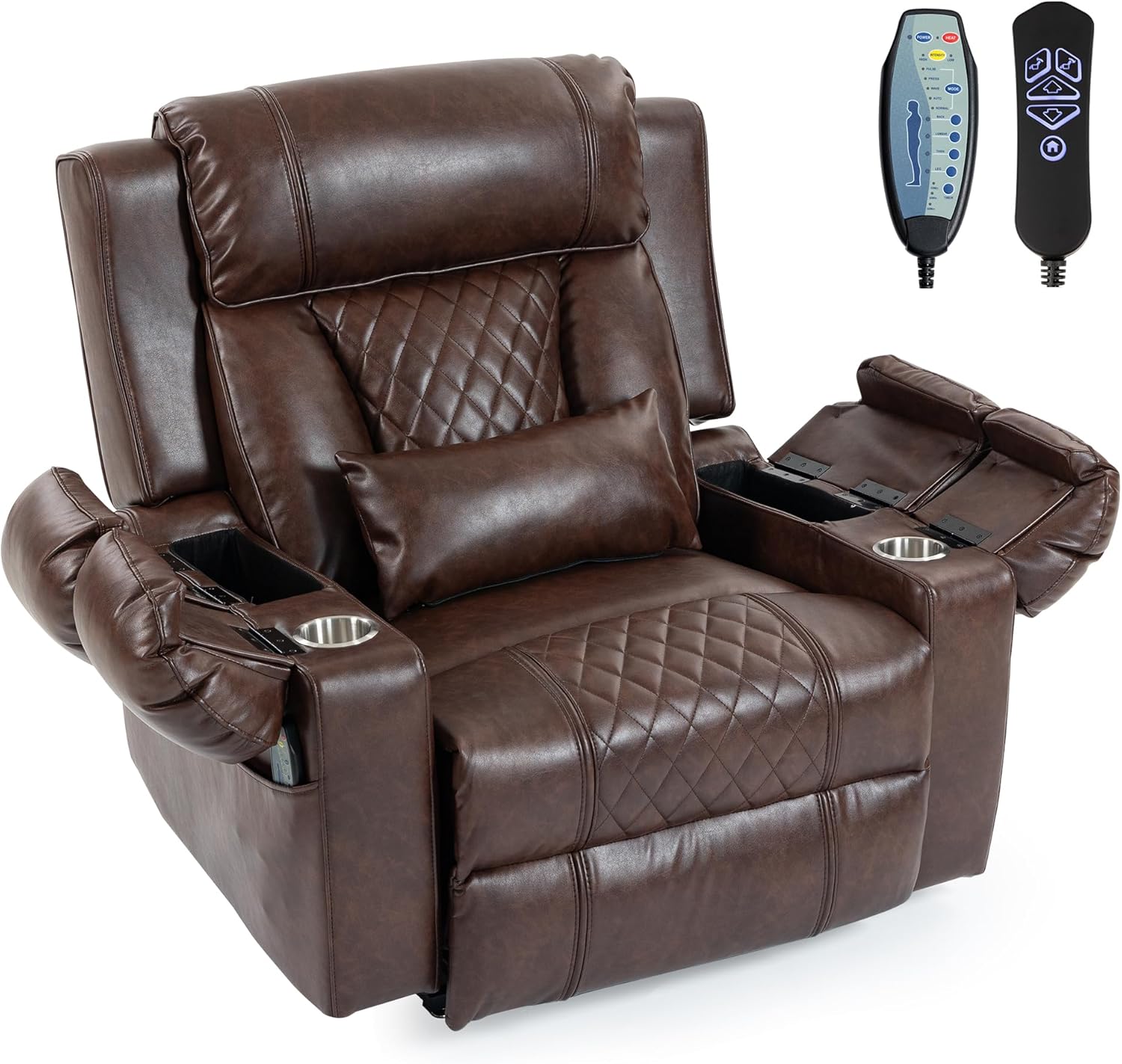 Big Man Power Lay Flat Lift Chair for Elderly with Heat & Vibration