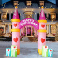 10FT Birthday Inflatable Arch - Lighted Outdoor Party Decoration