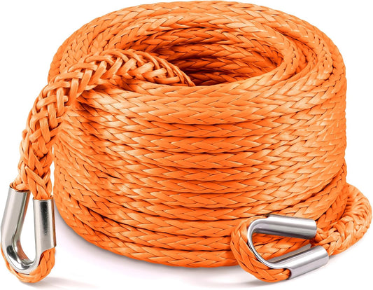 Kolvoii Winch Rope Extension 3/8 Inch x 92 Ft for Off Road Use
