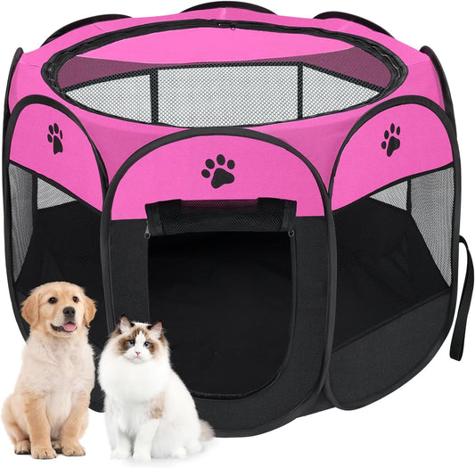 Durable Foldable Puppy Playpen for Indoor and Outdoor Use