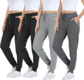 4 Pack Womens Joggers with Pockets Lightweight Sweatpants - Soft (92%