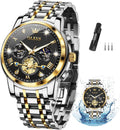 OLEVS Men Silver Watches Stainless Steel Chronograph - Dress Diamond